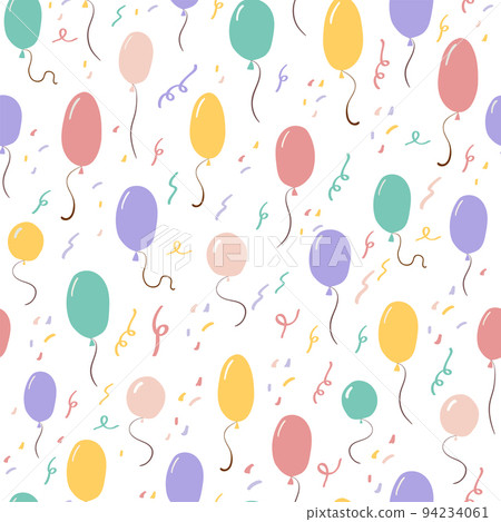 birthday party design pattern. Balloons celebration seamless pattern 94234061
