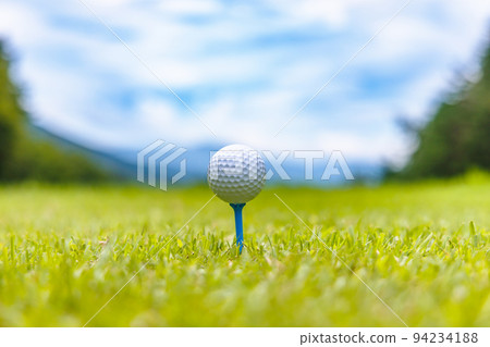 golf course with green grass golf course with green grass 94234188