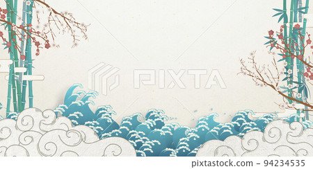 Gorgeous Japanese-style illustrations that can be used for the New Year and New Year [2: 1] 94234535