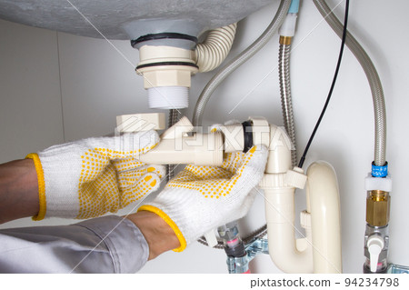 Washstand construction Plumbing work 94234798