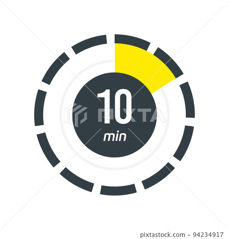 10 minutes timer. Stopwatch symbol in flat. Stock Illustration 94234917 PIXTA
