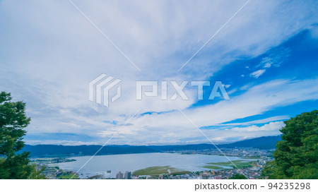 Lake Suwa Wide-angle photography Clear scenery material Lake Suwa Wide-angle photography Clear scenery material 94235298