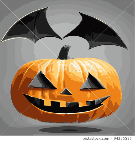 autumn vintage evil pumpkins in gloomy dark styles for halloween on the background of a cemetery and forest. Autumn holidays. EPS10 vector illustration, autumn vintage evil pumpkins in gloomy dark styles for halloween on the background of a cemetery and forest. Autumn holidays. EPS10 vector illustration, 94235555