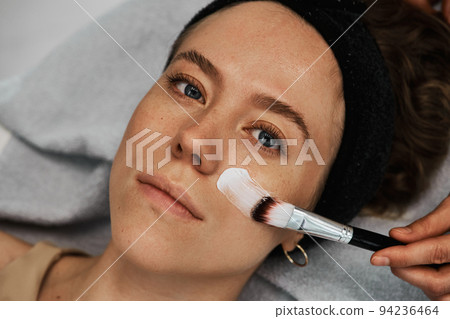 Face massage with brushes. Face massage with brushes. 94236464