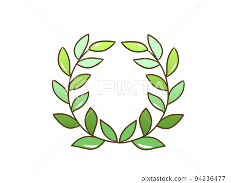 Laurel wreath with black border 94236477