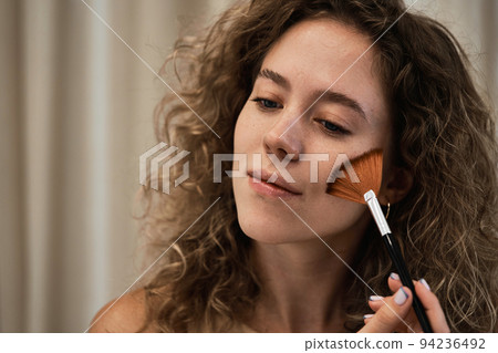 Face massage with brushes. Face massage with brushes. 94236492