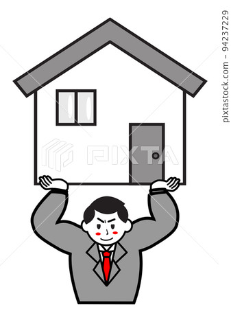 businessman holding a house 94237229