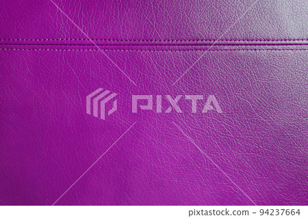 Purple leather, leatherette texture background wtih decorative stich 94237664