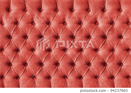 Red capitone velours textile decoration with buttons Red capitone velours textile decoration with buttons 94237665