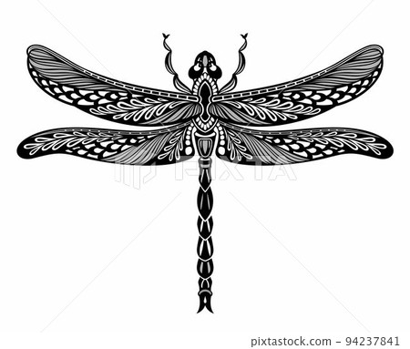 Vector dragonfly on white background. Insect symbol 94237841