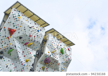 colorful bouldering wall 94238188
