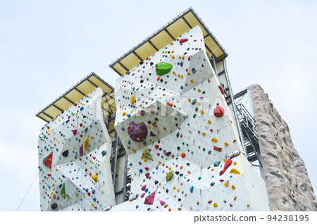 colorful bouldering wall 94238195