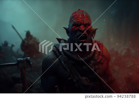 realistic orc character screaming in war realistic orc character screaming in war 94238788