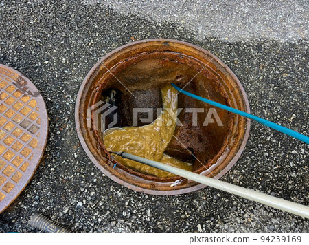 High pressure cleaning manhole drain pipe 94239169