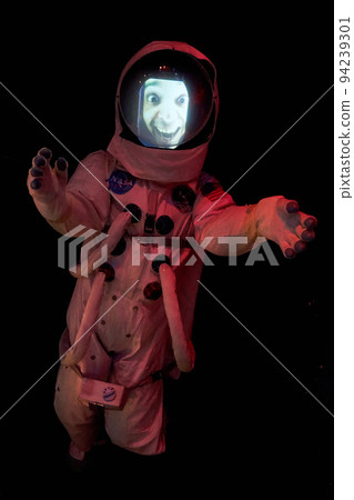 Funny astronaut space suit where you can put your photo in. Museum of space and astronautics Funny astronaut space suit where you can put your photo in. Museum of space and astronautics 94239301