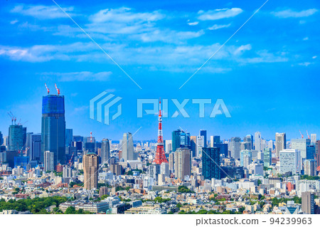 [Urban landscape of Tokyo] View of the city from Ebisu 94239963