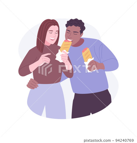 Street food isolated cartoon vector illustrations. Street food isolated cartoon vector illustrations. 94240769