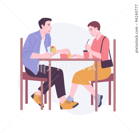 Quick lunch isolated cartoon vector illustrations. Quick lunch isolated cartoon vector illustrations. 94240777
