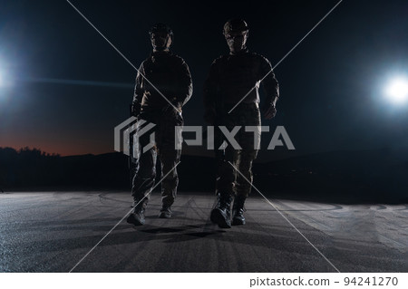 soldiers squad in night mission 94241270