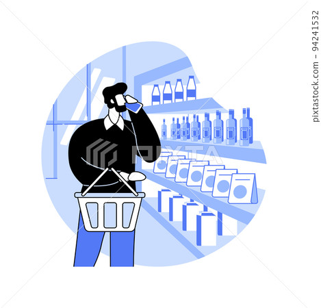 Modern supermarket isolated cartoon vector illustrations. 94241532