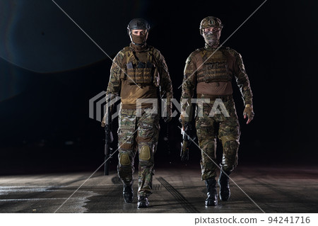 soldiers squad in night mission soldiers squad in night mission 94241716