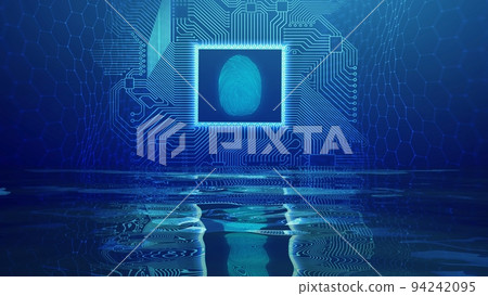 Touch id digital personal identifier. Personal data privacy id concept. Touch id digital personal identifier. Personal data privacy id concept. 94242095