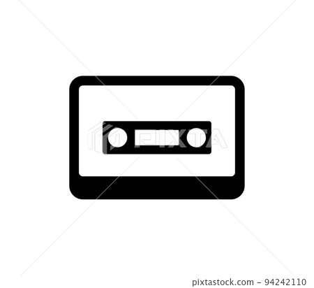 Cassette icon in vintage style. Retro music symbol vector. Cassette icon in vintage style. Retro music symbol vector. 94242110