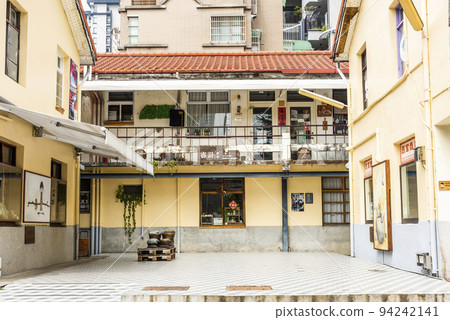 Building view of The Shenji New Village in Taichung, Taiwan. The place used to be the dormitory area of the Taiwan Government. 94242141