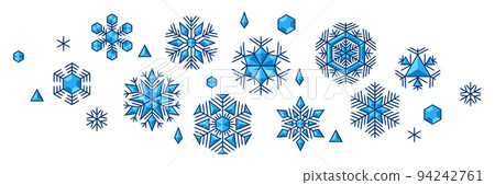 Winter background with snowflakes. Merry Christmas and Happy New Year card. 94242761