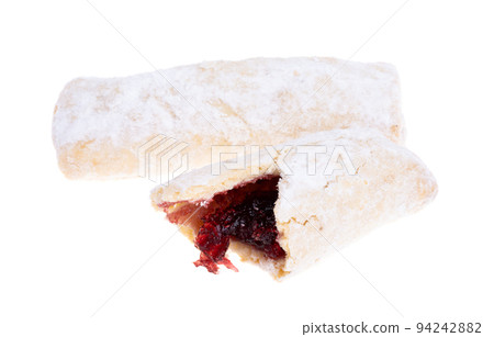 cookies in powdered sugar with jam cookies in powdered sugar with jam 94242882