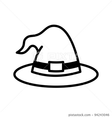 Halloween witch hat icon. Pictogram isolated on a white background. 94243046