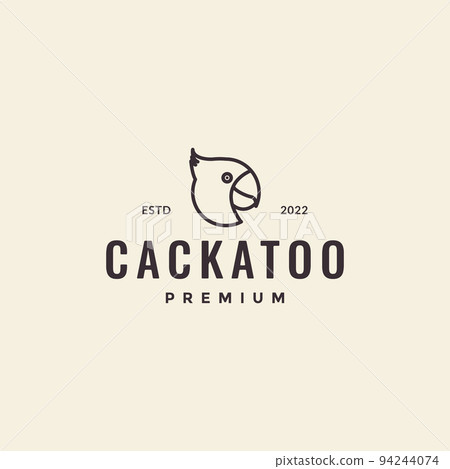 head cockatoo hipster vintage logo head cockatoo hipster vintage logo 94244074