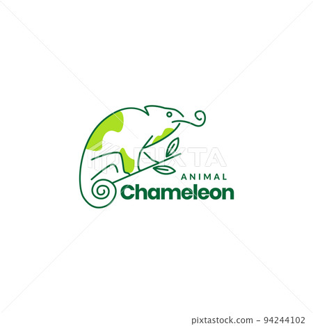 art abstract chameleon logo design 94244102