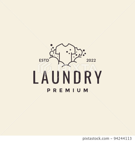 t shirt with bubble wash laundry logo design 94244113