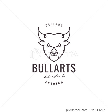minimal lines art head bull logo design minimal lines art head bull logo design 94244214