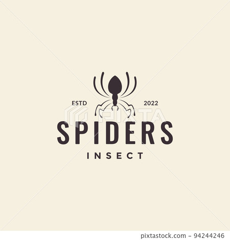 widow spider hipster logo design 94244246