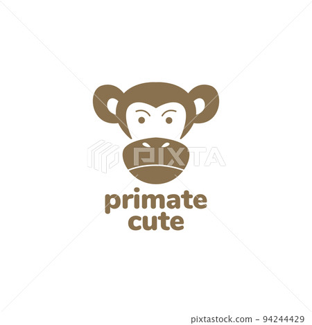 cute face primate Apes logo design cute face primate Apes logo design 94244429