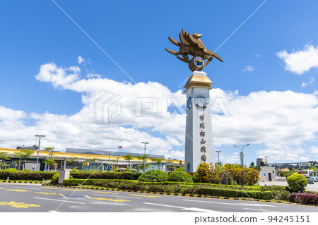 Building view of international passenger terminal at Taipei International Airport (Songshan Airport). it is the first airport in Taiwan 94245151