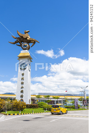 Building view of international passenger terminal at Taipei International Airport (Songshan Airport). it is the first airport in Taiwan Building view of international passenger terminal at Taipei International Airport (Songshan Airport). it is the first airport in Taiwan 94245152