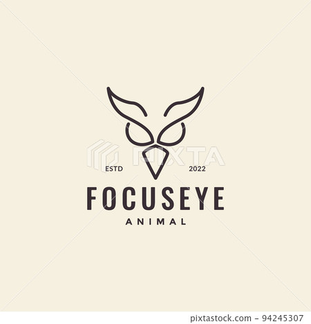 head focus eye owl bird hipster logo design head focus eye owl bird hipster logo design 94245307