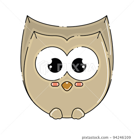 Isolated colored cute owl autumn animal Vector - Stock Illustration ...