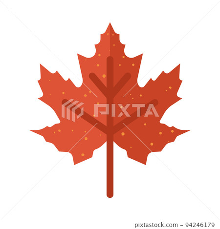 Isolated colored autumn leaf icon Vector - Stock Illustration [94246179 ...