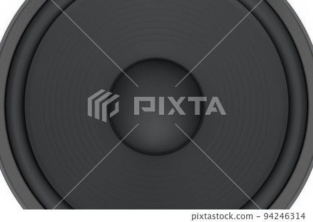 Hi-fi speakers with loudspeakers for sound recording studio on white background. Hi-fi speakers with loudspeakers for sound recording studio on white background. 94246314