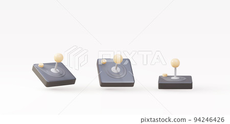 3d set Realistic old gamepads isolated on white background. Vector illustration. 3d set Realistic old gamepads isolated on white background. Vector illustration. 94246426