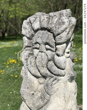 Tustan. Ukraine. Skole Beskids national Park. Yarilo Statue. 94247274