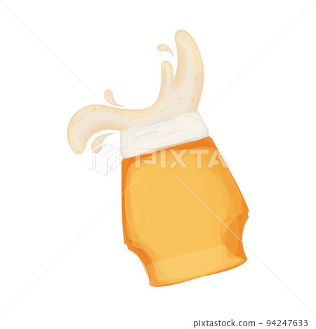 Isolated beer glass with foam Vector 94247633