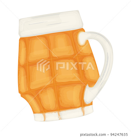 Isolated beer glass with foam Vector 94247635