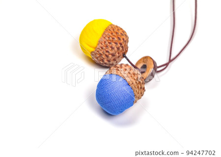 Ukrainian color accessories (Ojiya pongee Ojiya chijimi) acorn Ukrainian color accessories (Ojiya pongee Ojiya chijimi) acorn 94247702