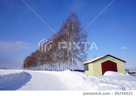 snow scene in Hokkaido snow scene in Hokkaido 94248025