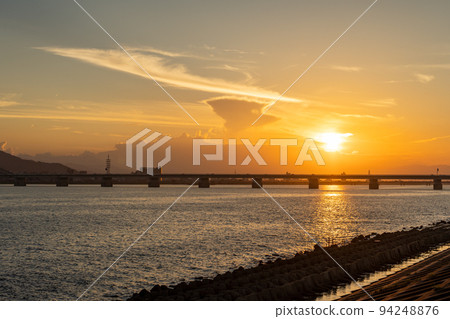 [吉野川]德島的夜景 94248876